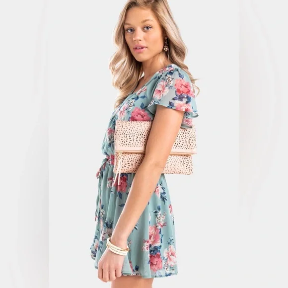 Francesca’s Zara Perforated Floral Clutch - Picture 16 of 16